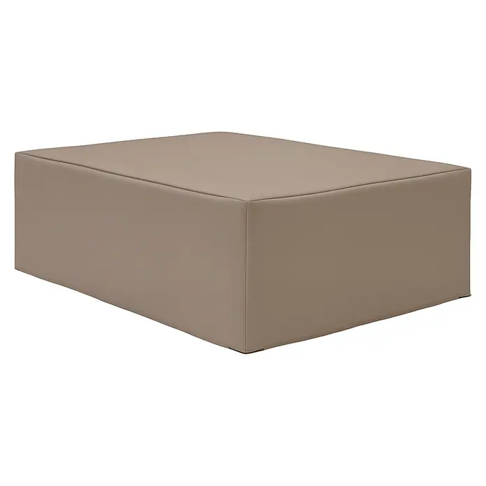 Outsunny Loungemöbel-Schutzhülle - Oxfordstoff, Beige - Beiger rechteckiger Polsterhocker mit feiner Textur und sichtbaren Nähten.