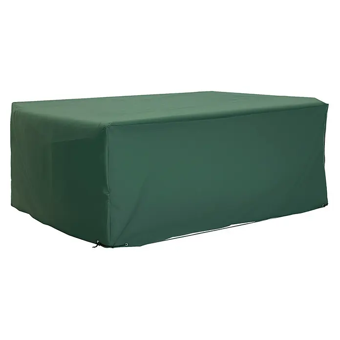 Outsunny Loungemöbel-Schutzhülle - 600D Oxford-Material mit PE-Beschichtung, Grün - Grüner, rechteckiger Abdeckung für Gartenmöbel, aus strapazierfähigem, wasserdichtem Material, mit Kordelzug am Boden.