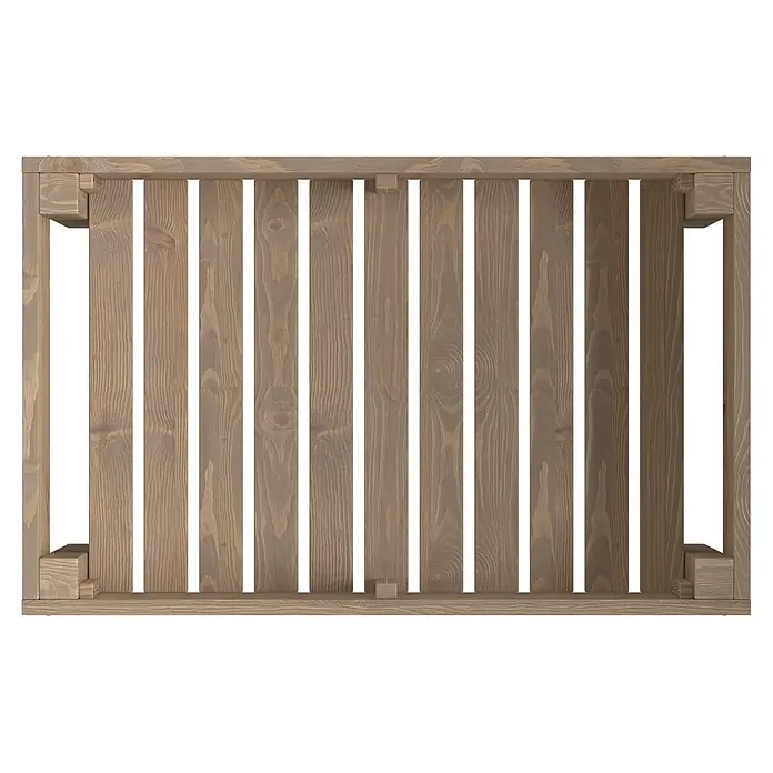 Siena Garden Hochbeet Maxi - 119 x 75 x 79 cm, Holz, Grau - Heller, brauner Lattenrost aus Holz mit vertikalen Latten und Querstreben.