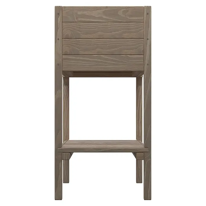 Siena Garden Hochbeet Aron - 79 x 39 x 79 cm, Holz, Grau - Rustikaler zweistufiger Pflanzkasten aus Holz.