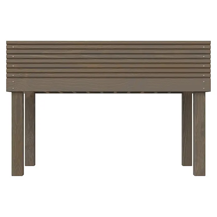 Siena Garden Hochbeet Maxi - 119 x 75 x 79 cm, Holz, Grau - Braunes Hochbeet aus Holz mit Lattenrost und sichtbaren Schrauben.