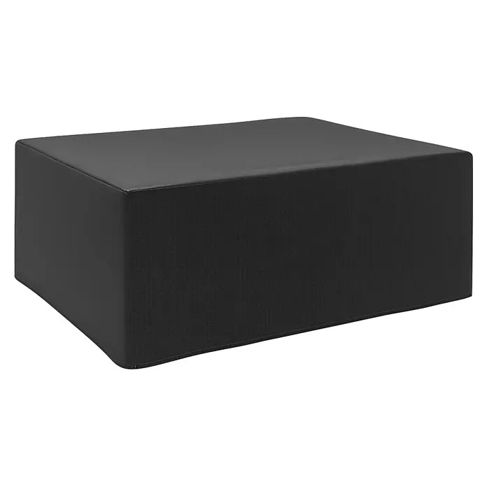 Outsunny Loungemöbel Schutzhülle - Polyethylen, Schwarz - Schwarze rechteckige Outdoormöbelabdeckung mit Webstruktur.