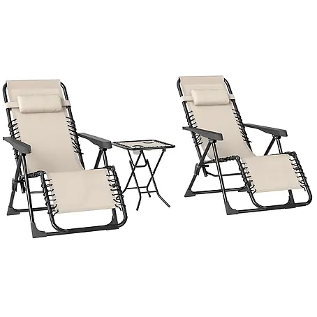 Outsunny  Garten-Liegestuhl