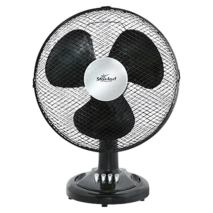 PR Klima Ventilador de sobremesa Hawai (Negro, Diámetro: 30 cm, 40 W, 1.890 m³/h)