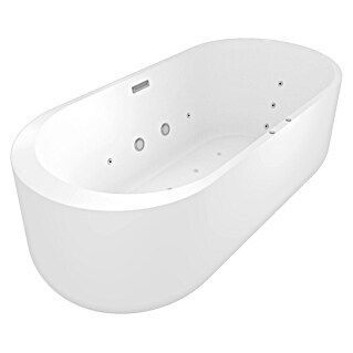 AcquaVapore Freistehende Badewanne Fertigdusche F26-170 (Acryl, Weiß)