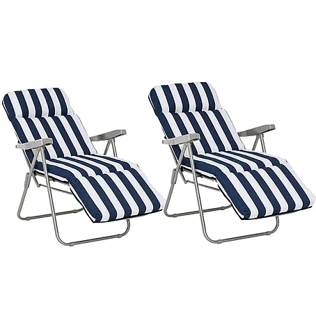 Outsunny  Gartenliegen-Set 2er-Set