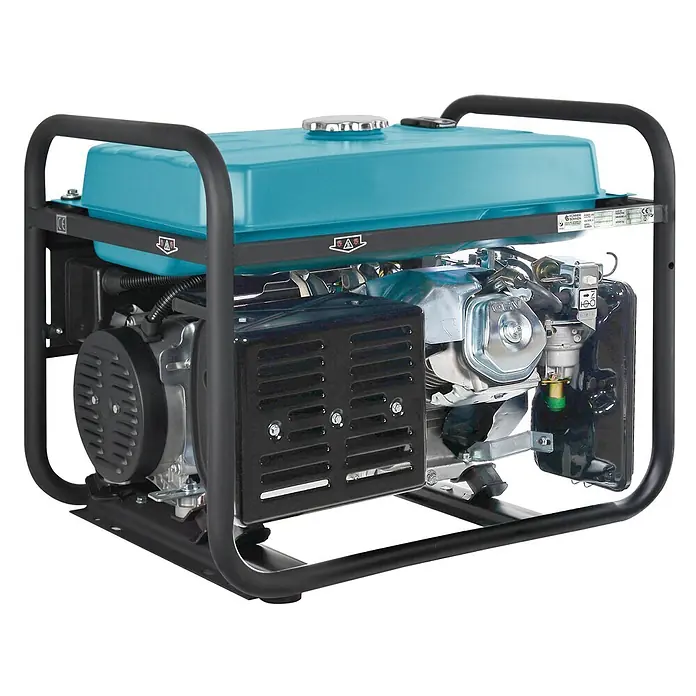 Könner & Söhnen Stromerzeuger KS 7000E-3 ATS - Nennleistung: 5 kW, Tankvolumen: 25 l - Tragbarer Generator in Türkis und Schwarz mit stabilem Metallrahmen, zur temporären Stromversorgung.