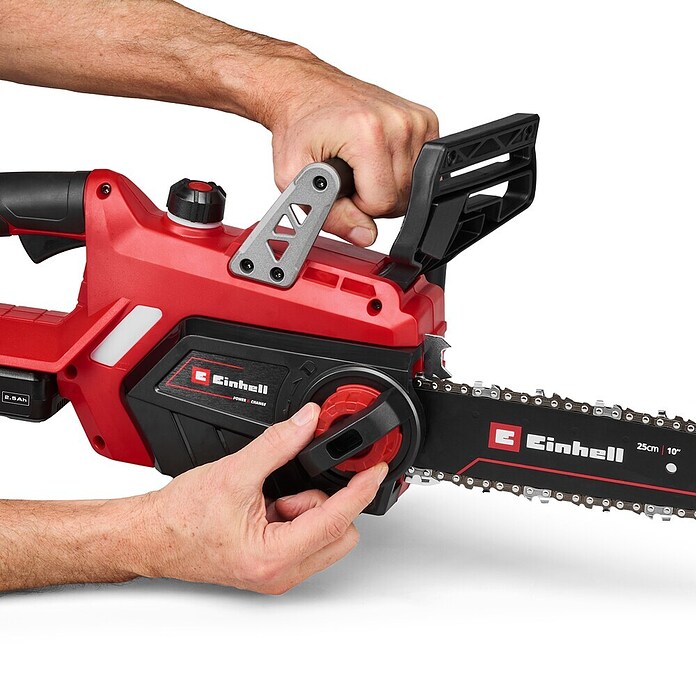 Einhell Power X-Change 18V Akumulatorska verižna žaga SETGE-LC 18 KIT 5AH  (1 baterija, Dolžina meča: 25 cm) | 7371 - Akku-Kettensägen | IAEJ - Kettensägen | IAE - Gartenmotorgeräte | IA - Gartenhartware | I - Stadtgarten | BAUHAUS