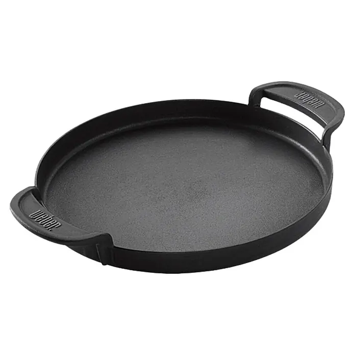 Weber Gourmet BBQ System Plancha - Diámetro: 38,6 cm, Hierro fundido esmaltado - Plancha de hierro fundido Weber para asar a la parrilla. Durable y perfecta para verduras, pescado.