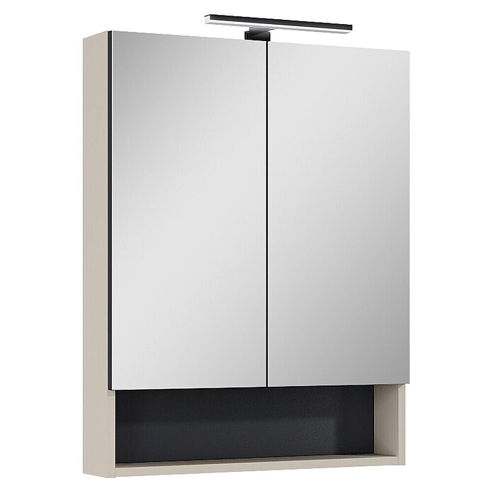 Riva Yasumi LED-Spiegelschrank Yasumi/Lynn (B x H: 60 x 76,8 cm, Fume, Spanplatte) | BAUHAUS