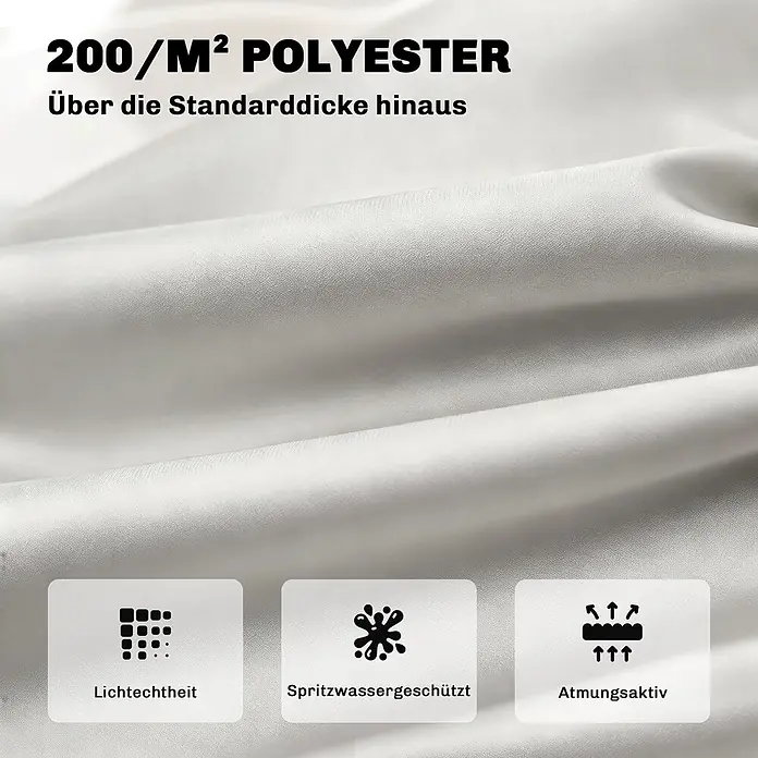 Outsunny Bankauflage - Hollywoodschaukel, 1 Stk., 100% Polyester, Hellgrau - Dicker 200 g/m² weißer Polyesterstoff, lichtecht, spritzwassergeschützt und atmungsaktiv.