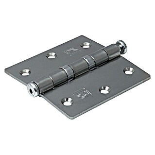 Dulimex Deurscharnier Kogellager Recht (b x h: 76 x 76 mm, Zilver)