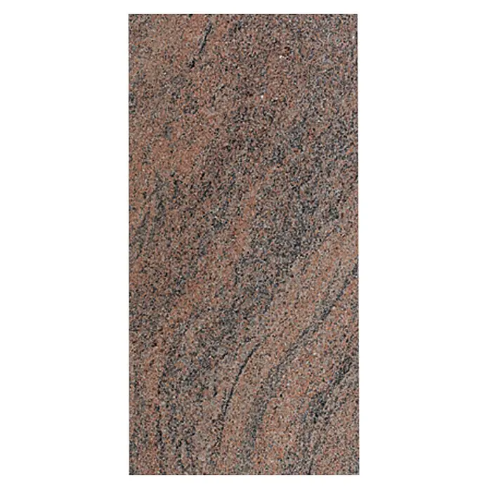 Natursteinfliese Multicolor - 30,5 x 61 cm, Rot/Schwarz, Glänzend - Strukturierte Textur mit roten Farbtönen und dekorativen Akzenten, ideal für stilvolle Designs.