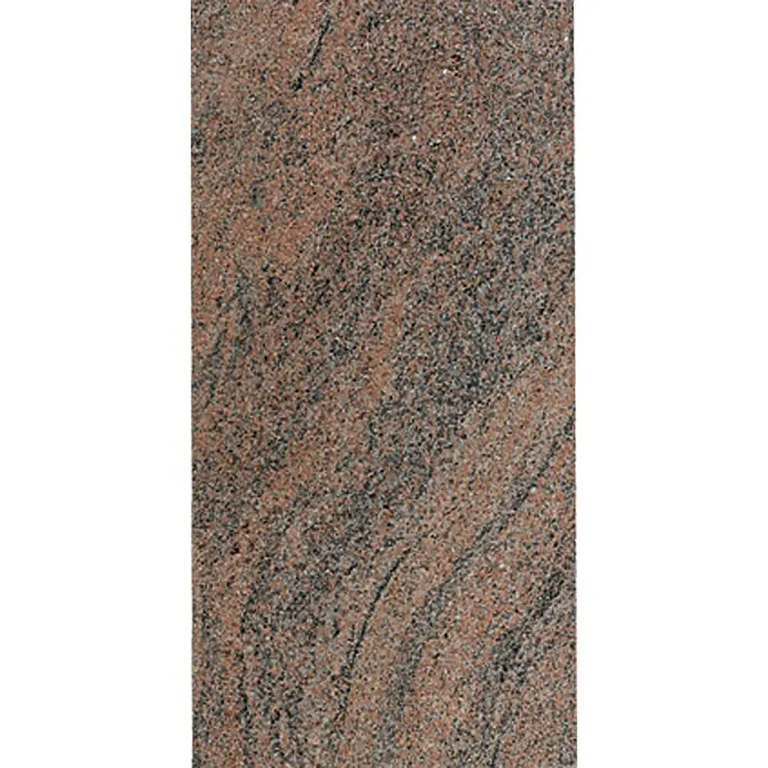 Natursteinfliese Multicolor - 30,5 x 61 cm, Rot/Schwarz, Glänzend - Strukturierte Textur mit roten Farbtönen und dekorativen Akzenten, ideal für stilvolle Designs.