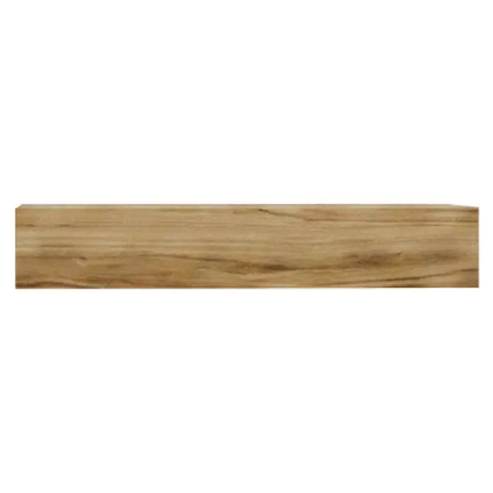 Conjunto de mueble de baño Aidan - Ancho: 60 cm, Teka, 3 pzs. - Tabla de madera rectangular marrón claro con veta visible.