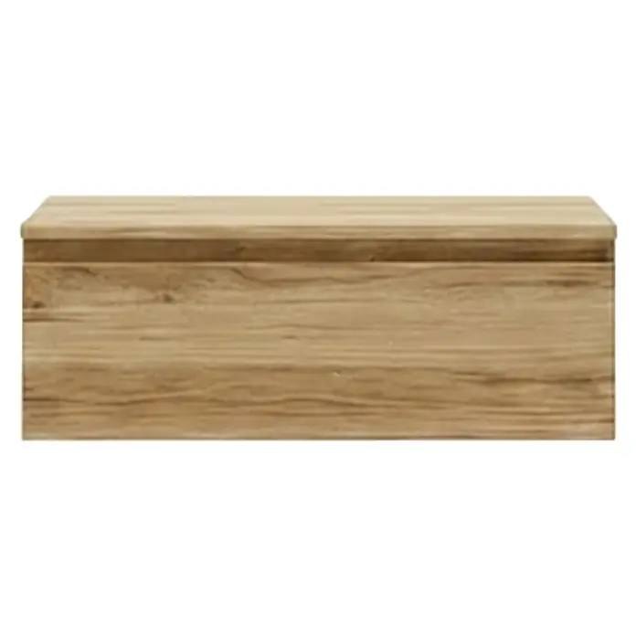 Conjunto de mueble de baño Aidan - Ancho: 100 cm, Teka, 3 pzs. - Estante flotante de madera clara con veta natural.