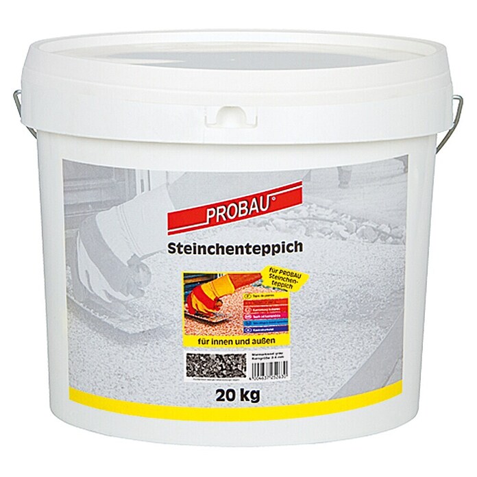Probau Tepih od kamenčića (Siva, 20 kg, Sjajno)