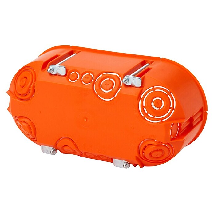 Hohlwanddose Doppelt (143 x 70 x 47 mm, 2-fach, Orange, 1 Stk.)