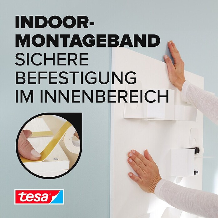 Tesa Powerbond Montageband Indoor (1,5 m x 19 mm)