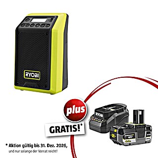 Ryobi ONE+ Maschinenpaket (Akku-Bluetooth-Radio RRDAB18-0 + gratis Starter-Kit)