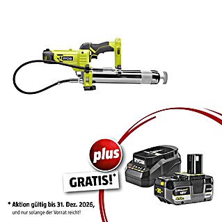 Ryobi ONE+ Maschinenpaket (Akku-Fettpresse R18GG-0 + gratis Starter-Kit)
