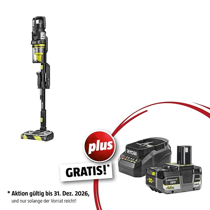 Ryobi ONE+ Maschinen-Set (Akku-Staubsauger RASV18BL-0 + gratis Starter-Kit) | BAUHAUS