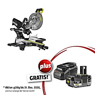 Ryobi ONE+HP Maschinenpaket (Akku-Kapp- & Gehrungssäge RMS25418X-0 + gratis Starter-Kit)