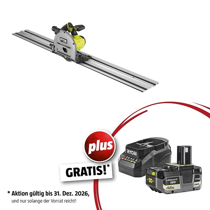 Ryobi ONE+HP Maschinenpaket (Akku-Tauchsäge RPLS18X-0 + gratis Starter-Kit) | BAUHAUS