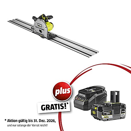 Ryobi ONE+HP Maschinen-Set (Akku-Tauchsäge RPLS18X-0 + gratis Starter-Kit)