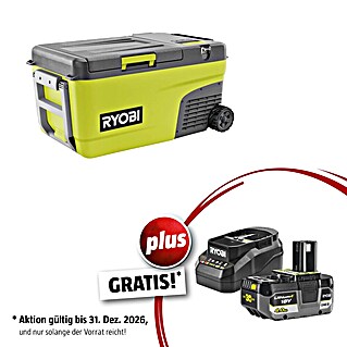 Ryobi ONE+ Maschinenpaket (Akku-Kühlbox Hybrid RY18CB23A-0,18V, 4 Ah Akku & 2A Ladegerät)