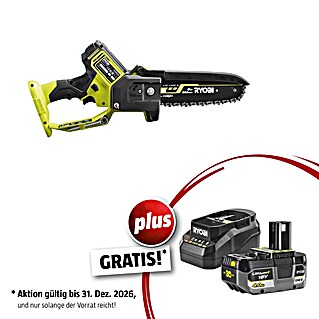 Ryobi ONE+ Maschinenpaket (Akku-Astsäge RY18PSX20A-0,18V, 4 Ah Akku & 2A Ladegerät)