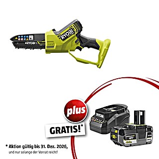 Ryobi ONE+ Maschinenpaket (Akku-Astsäge RY18PSX15A-0,18V, 4 Ah Akku & 2A Ladegerät)