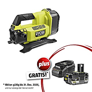 Ryobi ONE+ Maschinenpaket (Akku-Gartenpumpe RY18TPXA,18V, 4 Ah Akku & 2A Ladegerät)