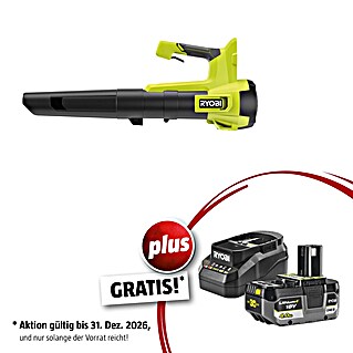 Ryobi ONE+ Maschinenpaket (Akku-Gebläse RY18BLB-0,18V, 4 Ah Akku & 2A Ladegerät)