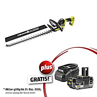 Ryobi ONE+ Maschinenpaket (Akku-Heckenschere RY18HT55A-0,18V, 4 Ah Akku & 2A Ladegerät)