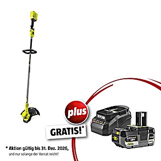 Ryobi ONE+ Maschinenpaket (Akku-Rasentrimmer RY18LTX33A-0,18V, 4 Ah Akku & 2A Ladegerät)