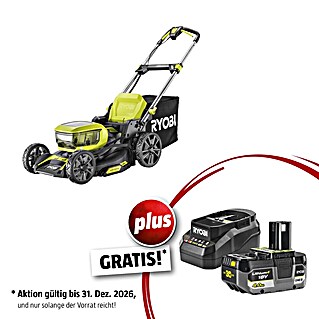 Ryobi ONE+ Maschinenpaket (Akku-Rasenmäher RY18LMX46A-0,18V, 4 Ah Akku & 2A Ladegerät)