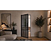 Solid Elements Binnendeur met kozijn - Staal & Rookglas - links (93 x 231,5 cm, Zwart, 6 vlaks, Rookglas) | BAUHAUS