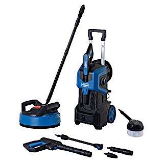 Scheppach Hidrolimpiadora de alta presión SHD180 con limpiador de patios PTC300 (2.400 W, 180 bar, Capacidad de bombeo: 480 l/h)