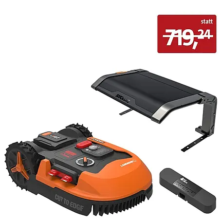 Worx PowerShare 20V Mähroboter-Set Landroid L1000