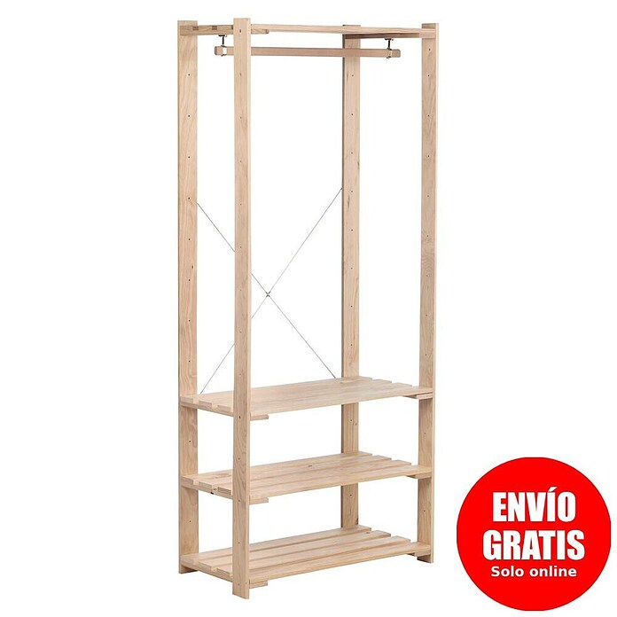 Astigarraga Evolution Perchero (L x An x Al: 38,5 x 76,5 x 174,2 cm, Natural) | BAUHAUS
