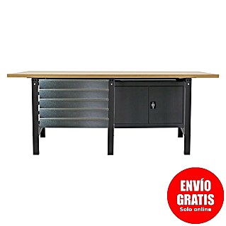 Simonrack Simonwork Banco de trabajo Box Cabinet (L x An: 75 x 210 cm, Altura de trabajo: 86,5 cm, Carga soportada: 600 kg, Antracita)