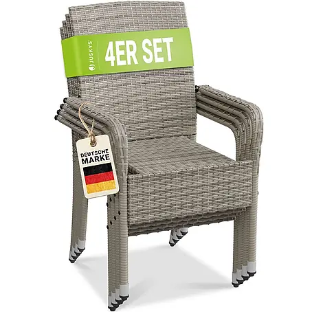 Juskys  Gartenstuhl-Set Yoro