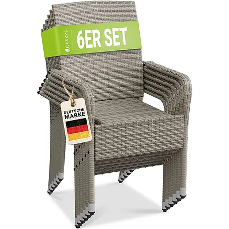 Juskys  Gartenstuhl-Set Yoro