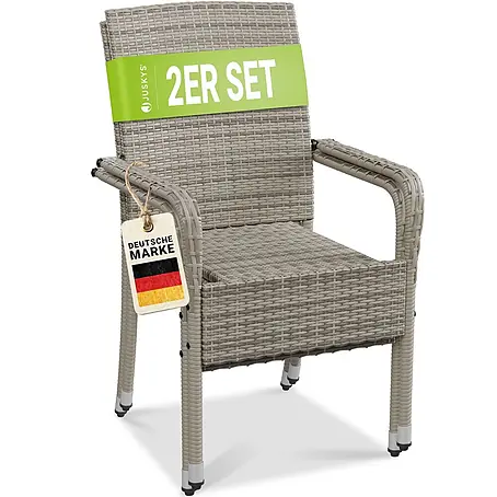 Juskys  Gartenstuhl-Set Yoro