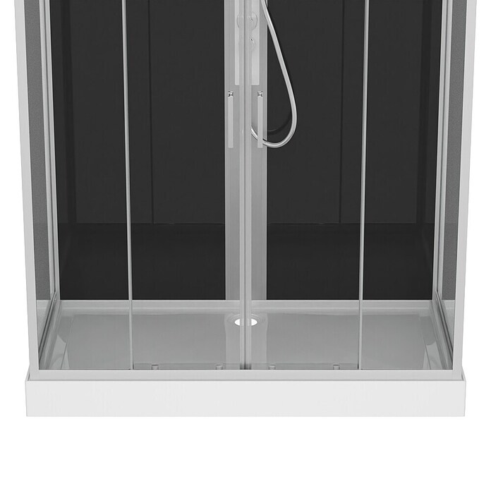 Sanotechnik Kompletni tuš New York  (Črna/srebrna, 90 x 160 x 215 cm) | Kompletne tuš kabine | Tuš kabine | Tuširanje | Kopalnica in sanitarije | Izdelki | BAUHAUS