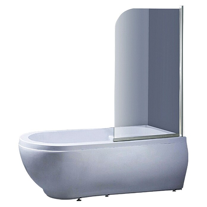 Badewannenaufsatz Clear (1-tlg., 75 x 130 cm, Weiß)