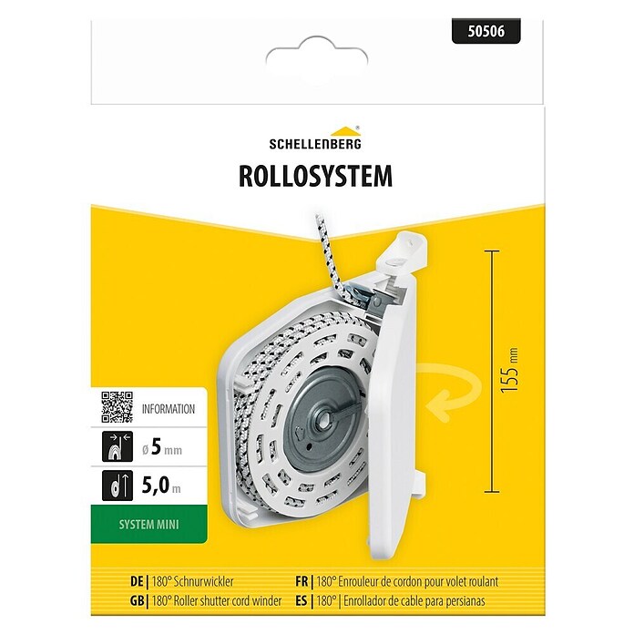 Schellenberg Vitel za rolete za vrvico  (Razmik med luknjami: 15,5 cm, Maksimalna dolžina traku: 5 m) | 1355 - Rolladenzubehör | AAHF - Rolladenzubehör | AAH - Sicherheit | AA - Eisenwaren | A - Eisenwaren | BAUHAUS