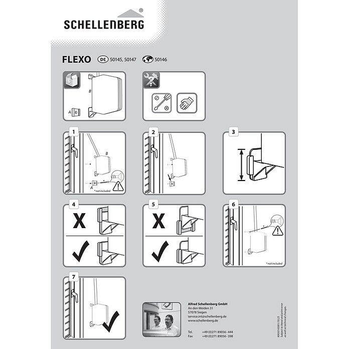 Schellenberg Vitel za rolete Mini Flexo  (Razmik med luknjami: 15 cm - 16,5 cm, Širina traku: 14 mm, Maksimalna dolžina traku: 7 m) | 1355 - Rolladenzubehör | AAHF - Rolladenzubehör | AAH - Sicherheit | AA - Eisenwaren | A - Eisenwaren | BAUHAUS