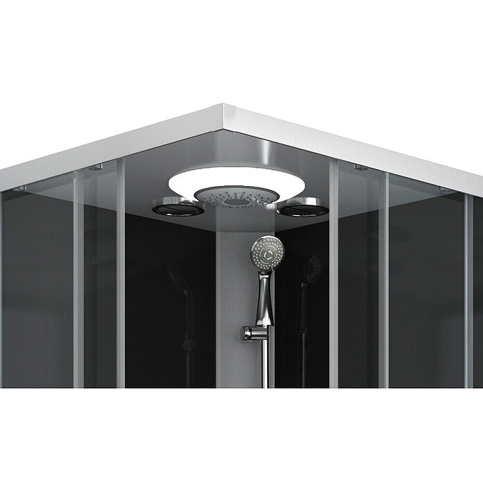 Sanotechnik Kompletni tuš Miami  (Črna/srebrna, 90 x 90 x 215 cm) | Kompletne tuš kabine | Tuš kabine | Tuširanje | Kopalnica in sanitarije | Izdelki | BAUHAUS